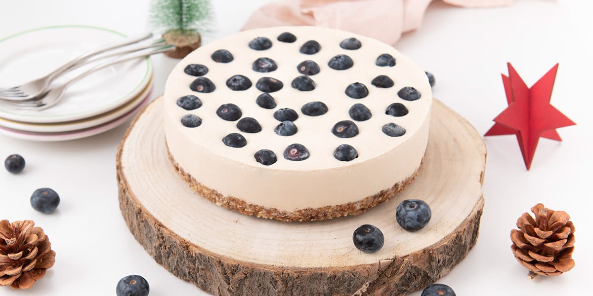 Frischkäsekuchen mit Blaubeer-Topping