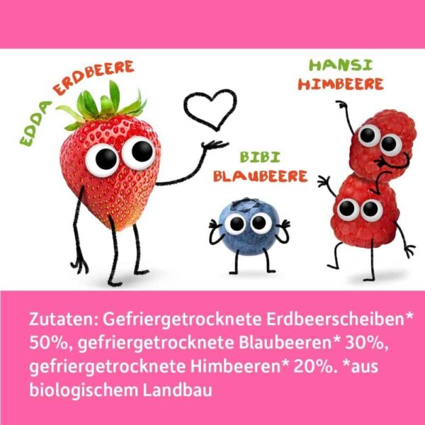 Zuatenliste Freche Freunde Bio Fruchtchips Roter Beerenmix