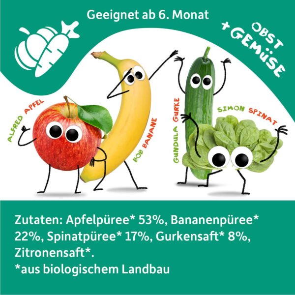 Quetschie_Apfel-Banane-Spinat-Gurke-zutaten
