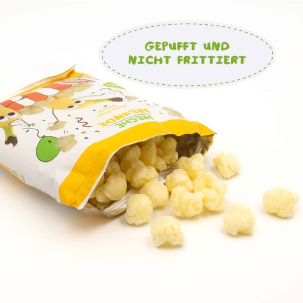 Party Pops Banane mit Produktvorteil: Gepufft und nicht frittiert