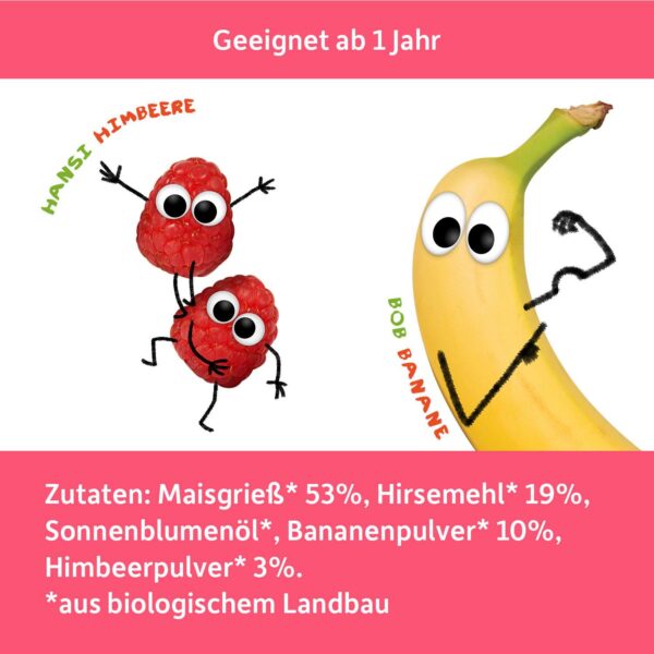 Zutatenliste von Freche Freunde Bio Knusper-Kissen Banane & Himbeere