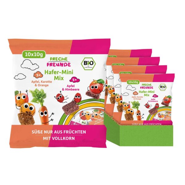Hafer-Mini-Mix_Karotte-Apfel-Orange-Apfel-Himbeere_Tray Hafer-Mini-Mix_Karotte-Apfel-Orange-Apfel-Himbeere_Tray