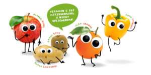 Freche Freunde - Blogbeitrag Welche Vitamine sind wichtig für Kinder - Kathi Kiwi sagt, dass Vitamin C hitzesensibel ist und nicht speicherbar